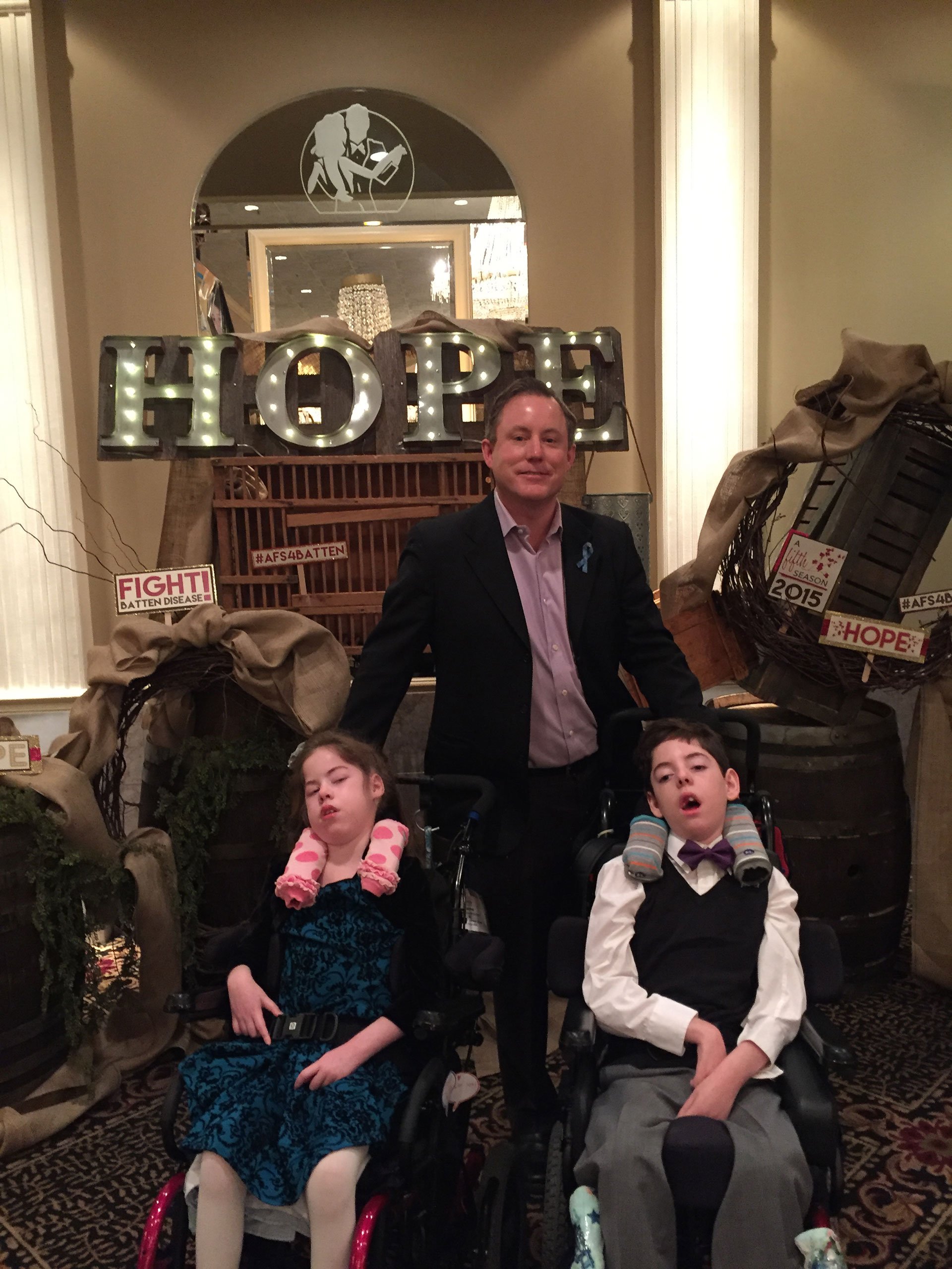Noah with his father and sister