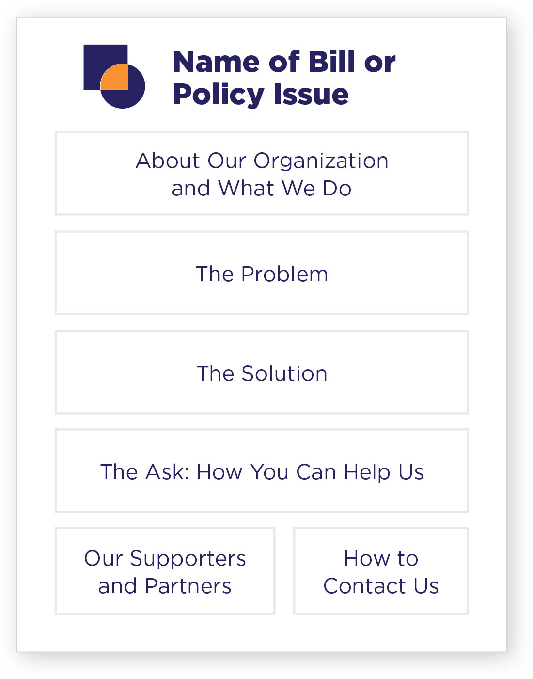 Name of Bill or Policy Issue