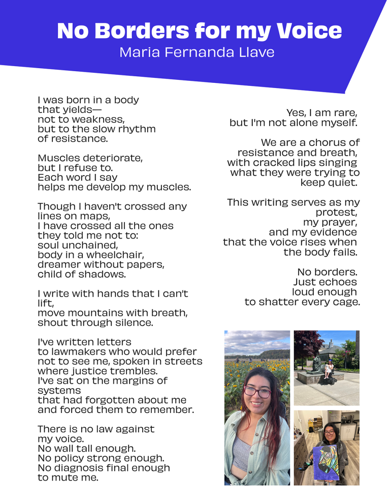 No Borders for my Voice by Maria Fernanda Llave