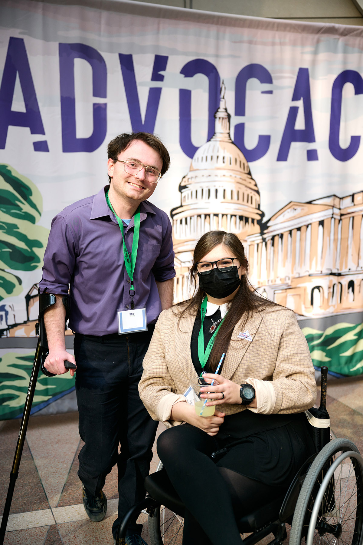 Two advocates at event