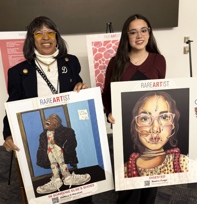 RARE Artists DaNice D Marshall and Beatriz Fraga at RARE Disease Day at NIH