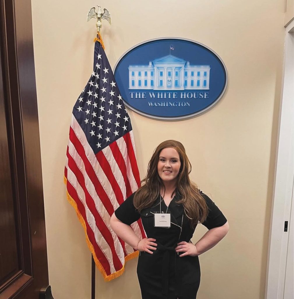 2021 RARE Young Adults Leadership Academy graduate Kendall Rump attended the first White House Rare Disease Forum in 2024.