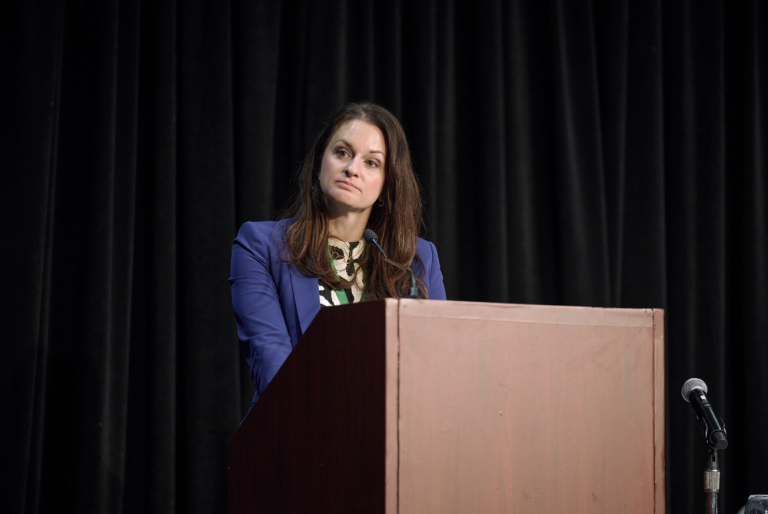 Amy Gaviglio at Podium